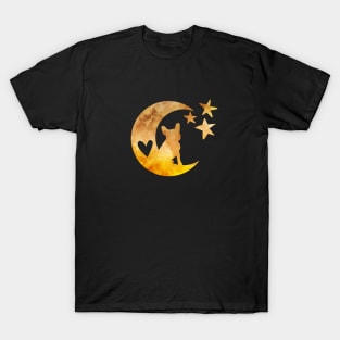 French Bulldog aka Frenchie Moon Stars Art T-Shirt